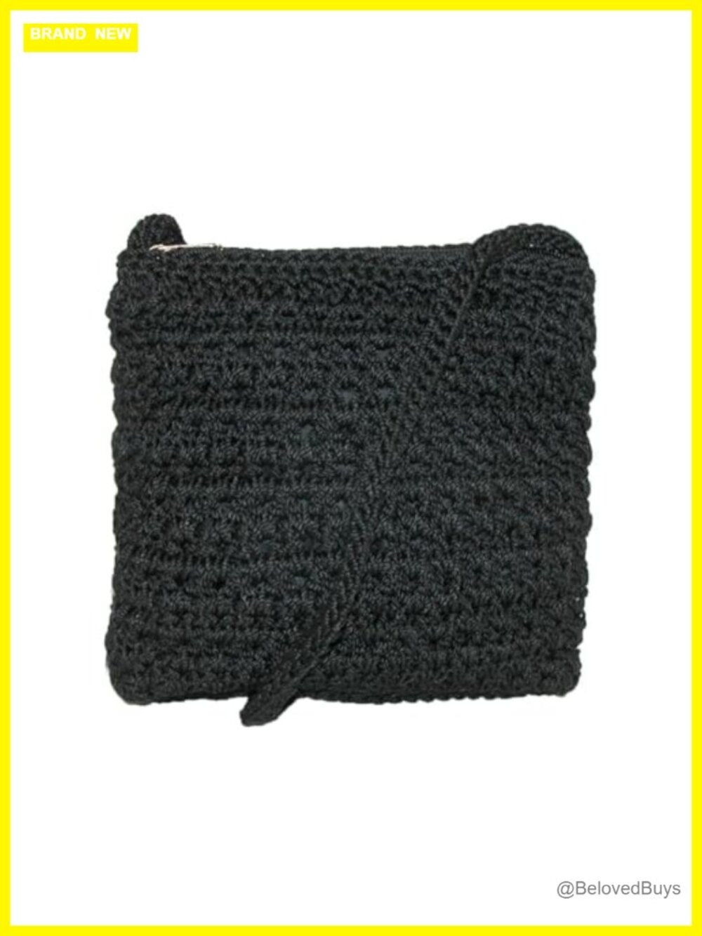 Crochet Crossbody Bag with Card Slots and Zippered Pocket